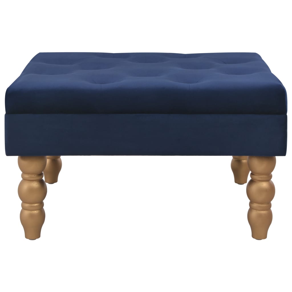 Sgabello Blu Marino 60x60x36 cm in Velluto