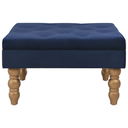 Sgabello Blu Marino 60x60x36 cm in Velluto