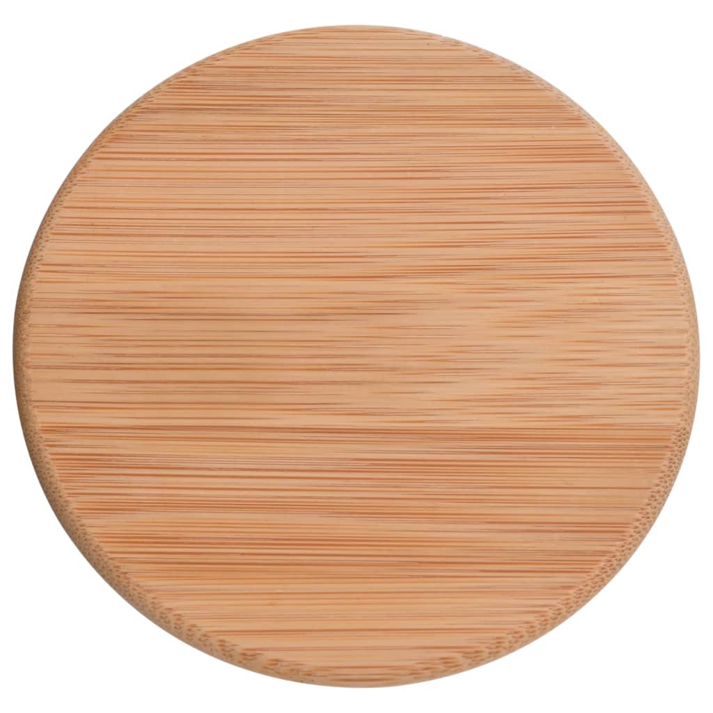 Barattoli di Vetro con Coperchio in BambÃƒÂ¹ 4 pz 1200 ml