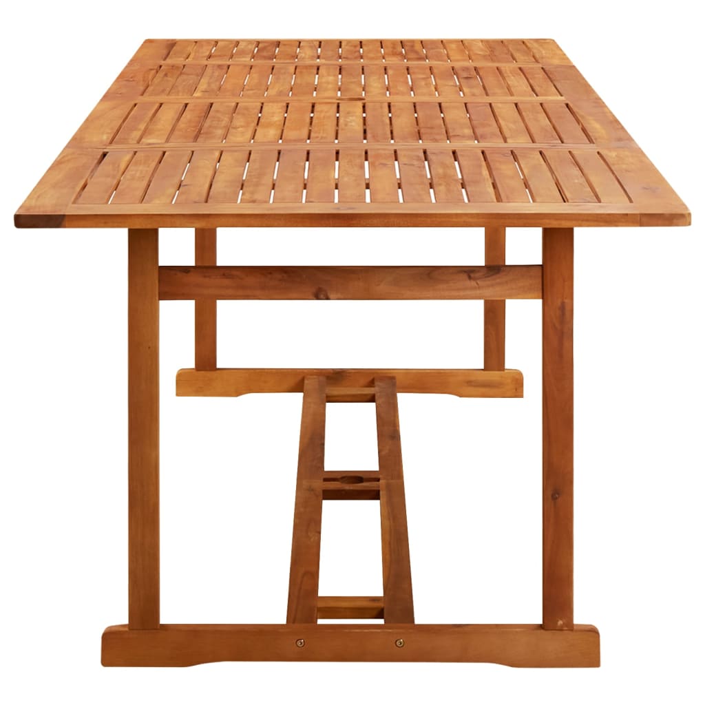 Tavolo da Pranzo per Esterni 220x90x75cm Legno Massello Acacia