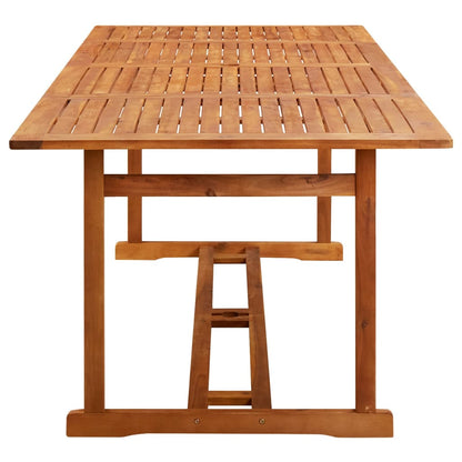 Tavolo da Pranzo per Esterni 220x90x75cm Legno Massello Acacia