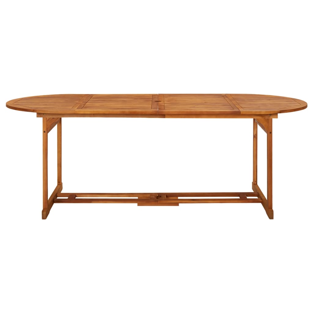 Tavolo da Pranzo per Esterni 220x90x75cm Legno Massello Acacia