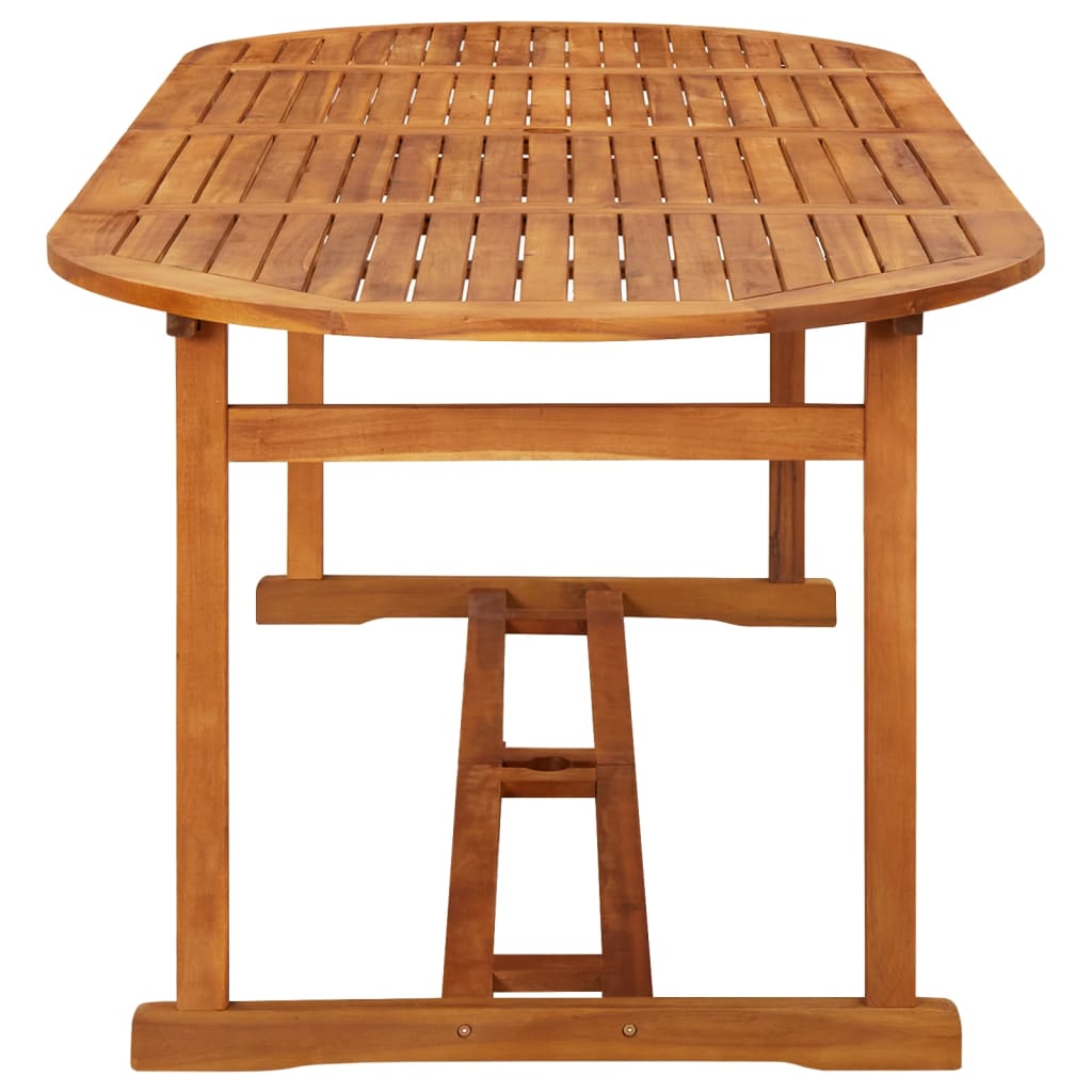 Tavolo da Pranzo per Esterni 220x90x75cm Legno Massello Acacia