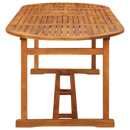 Tavolo da Pranzo per Esterni 220x90x75cm Legno Massello Acacia