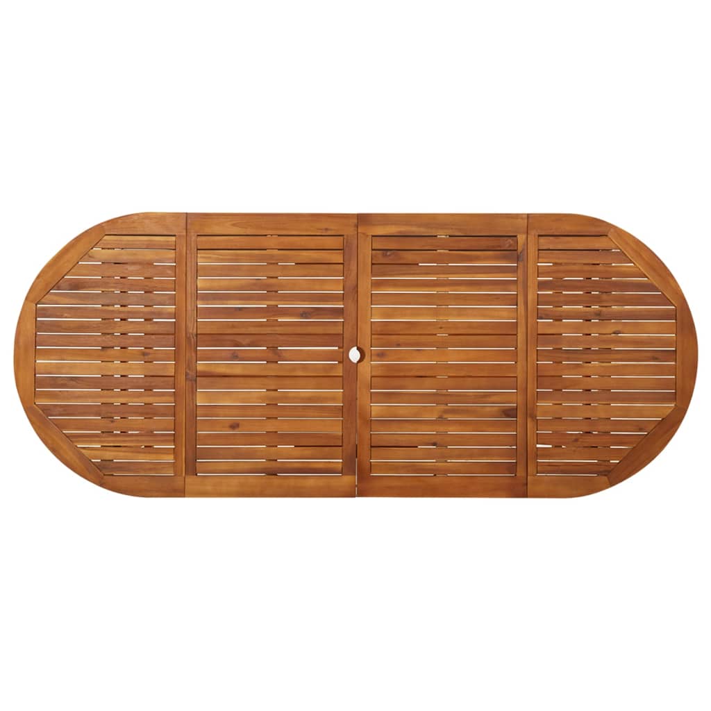 Tavolo da Pranzo per Esterni 220x90x75cm Legno Massello Acacia