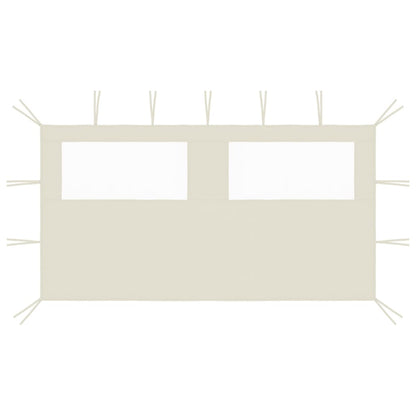 Parete con Finestre per Gazebo 4x2 m Crema