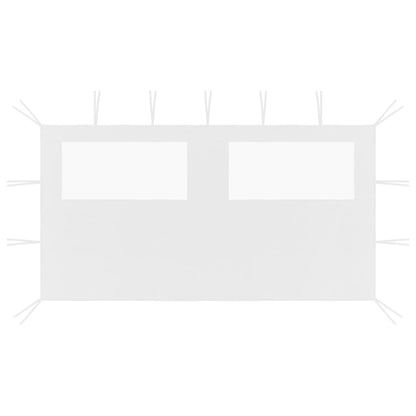 Parete con Finestre per Gazebo 4x2 m Bianca