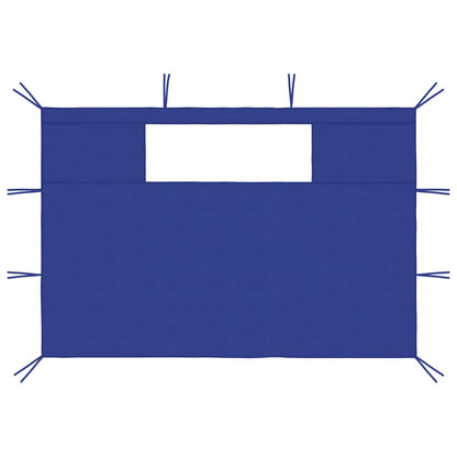 Pareti con Finestre per Gazebo 2 pz Blu