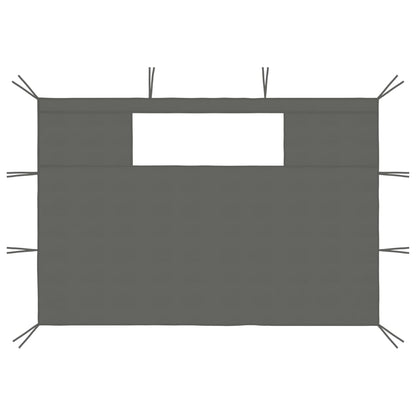 Pareti con Finestre per Gazebo 2 pz Antracite