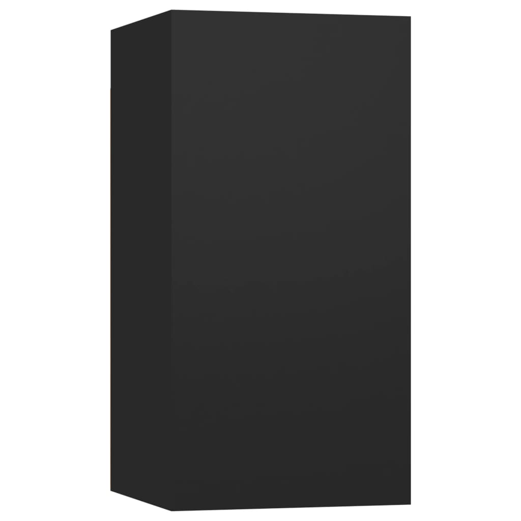 Mobili TV 2 pz Neri 30,5x30x60 cm in Legno Multistrato