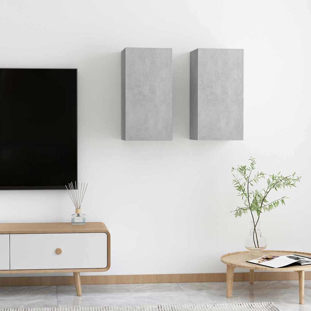 | Mobile TV da Muro | 2 pcs Grigio cemento 30.5 x 30 x 60 cm
