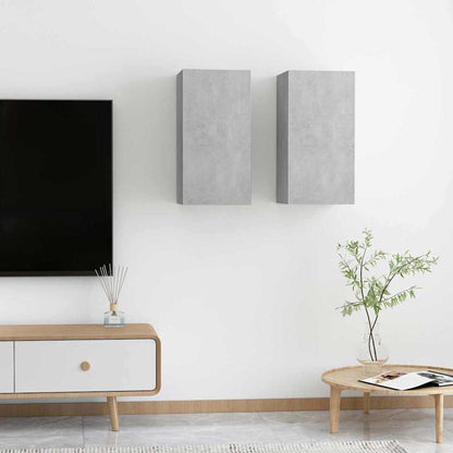 | Mobile TV da Muro | 2 pcs Grigio cemento 30.5 x 30 x 60 cm