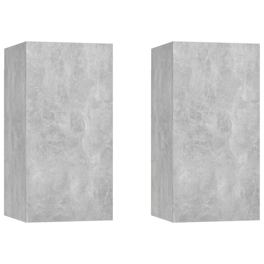 | Mobile TV da Muro | 2 pcs Grigio cemento 30.5 x 30 x 60 cm