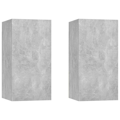 | Mobile TV da Muro | 2 pcs Grigio cemento 30.5 x 30 x 60 cm