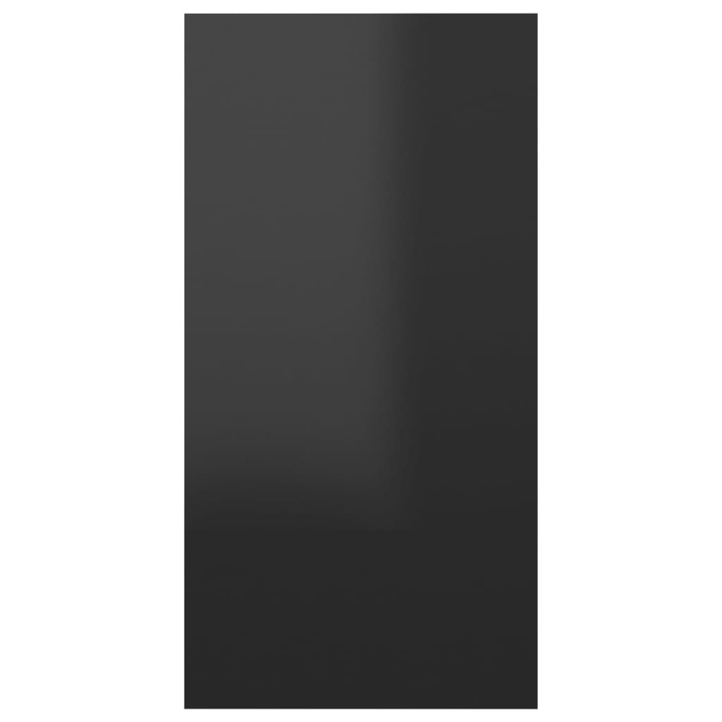 Mobili Porta TV 2pz Nero Lucido 30,5x30x60 cm Legno Multistrato