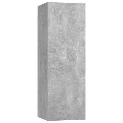 Mobili TV 2pz Grigio Cemento 30,5x30x90 cm Legno Multistrato