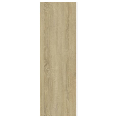 Mobile TV Bianco e Rovere Sonoma 30,5x30x90cm Legno Multistrato