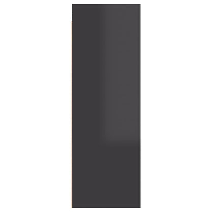 Mobile Porta TV Grigio Lucido 30,5x30x90cm in Legno Multistrato