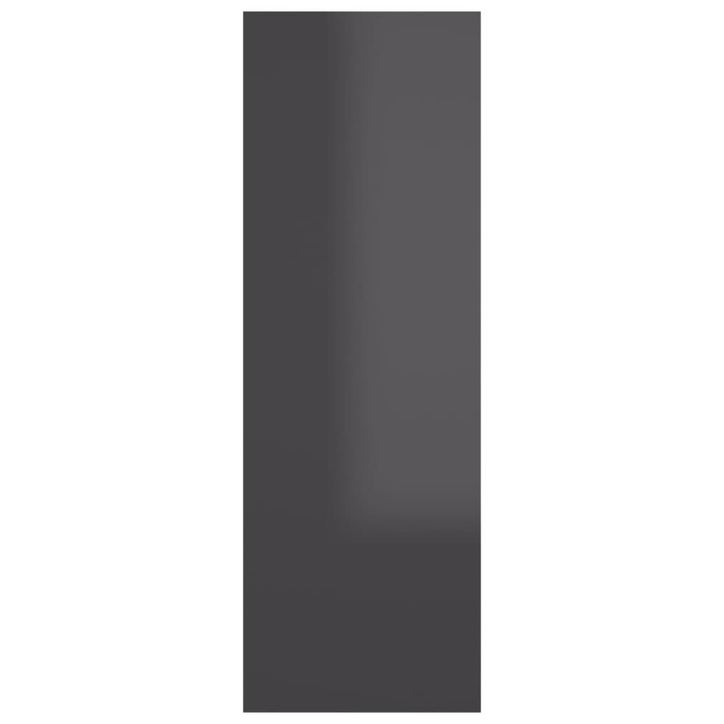Mobili TV 2pz Grigio Lucido 30,5x30x90 cm Legno Multistrato