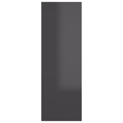 Mobili TV 2pz Grigio Lucido 30,5x30x90 cm Legno Multistrato
