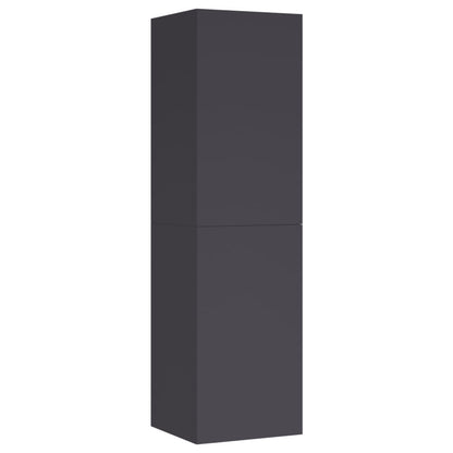 Mobili Porta TV 2pz Grigi 30,5x30x110 cm in Legno Multistrato