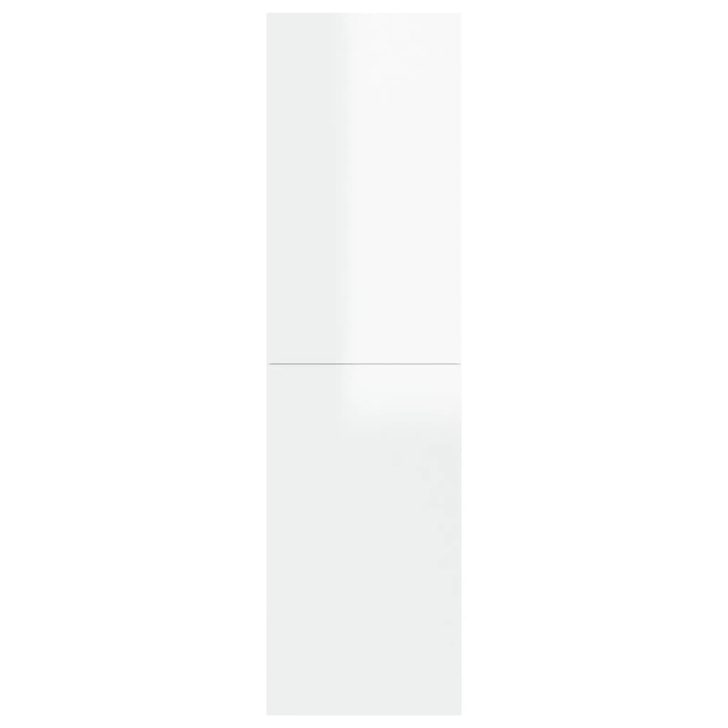 Mobile Porta TV Bianco Lucido 30,5x30x110 cm Legno Multistrato