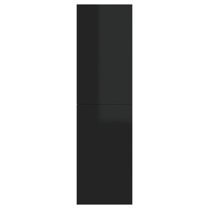 Mobili TV 2pz Nero Lucido 30,5x30x110 cm Legno Multistrato
