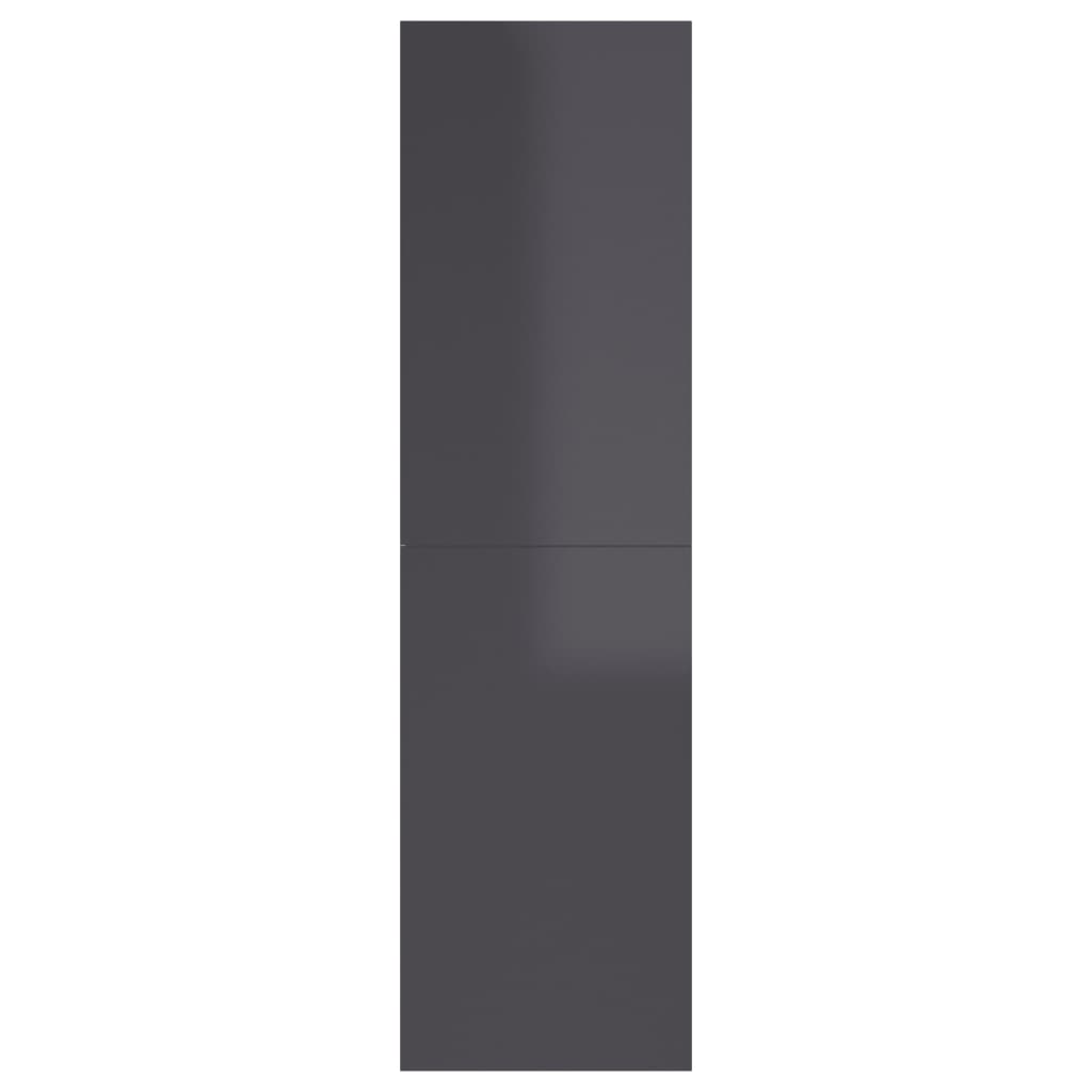 Mobile Porta TV Grigio Lucido 30,5x30x110 cm Legno Multistrato