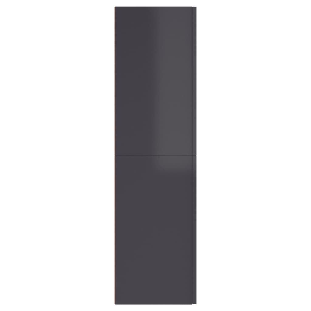 Mobile Porta TV Grigio Lucido 30,5x30x110 cm Legno Multistrato