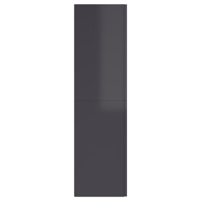 Mobile Porta TV Grigio Lucido 30,5x30x110 cm Legno Multistrato