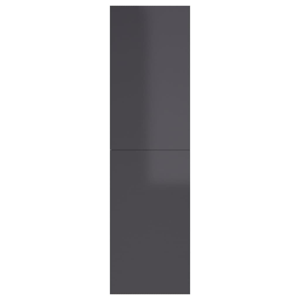 Mobili TV 2pz Grigio Lucido 30,5x30x110 cm Legno Multistrato