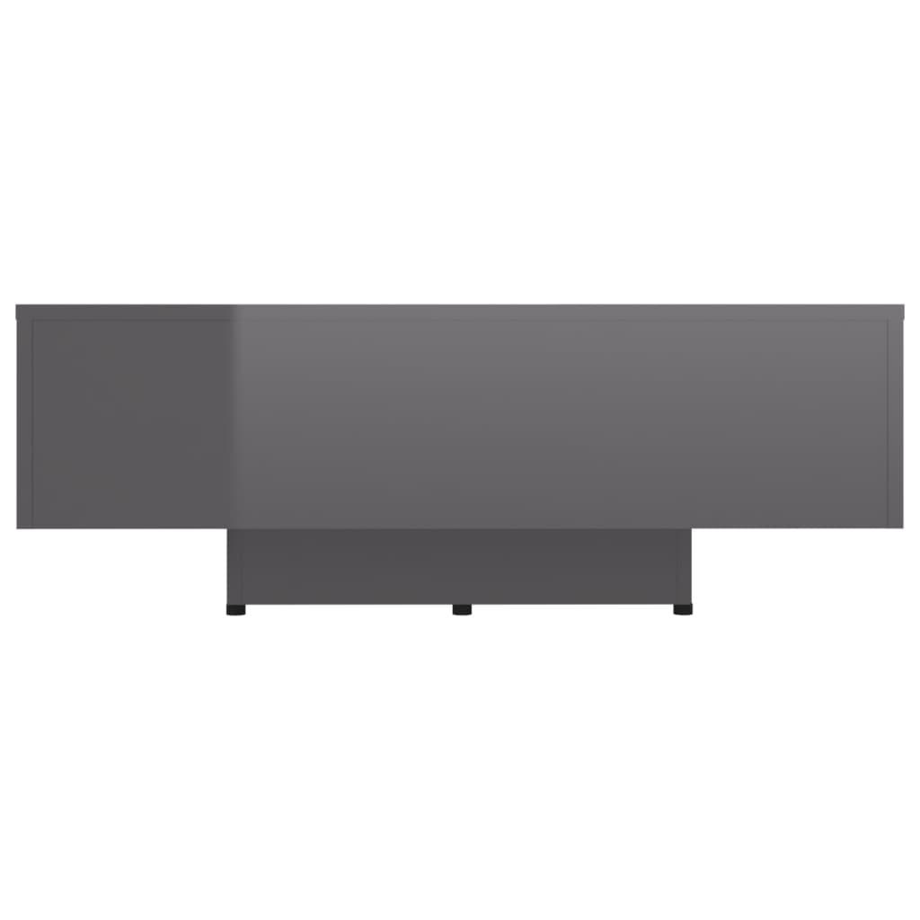 Tavolino da Salotto Grigio Lucido 85x55x31 cm Legno Multistrato