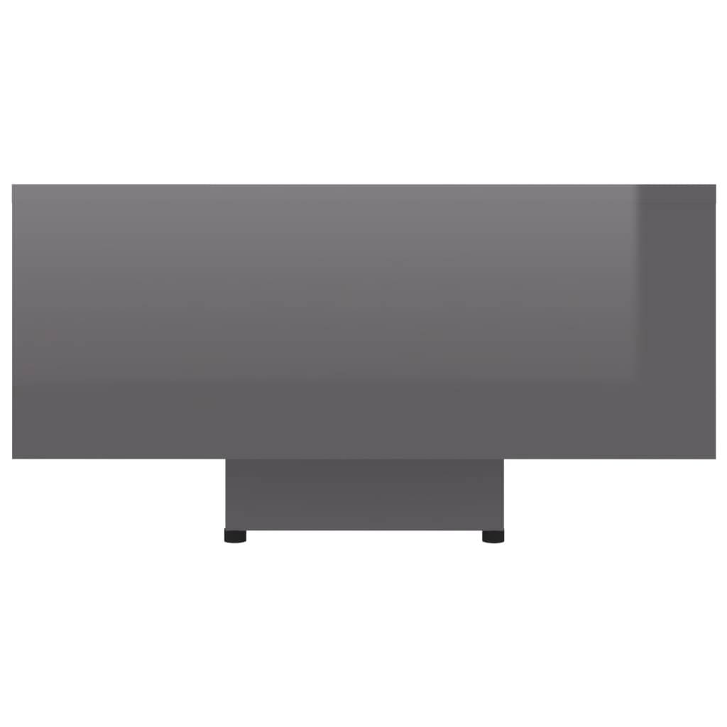 Tavolino da Salotto Grigio Lucido 85x55x31 cm Legno Multistrato