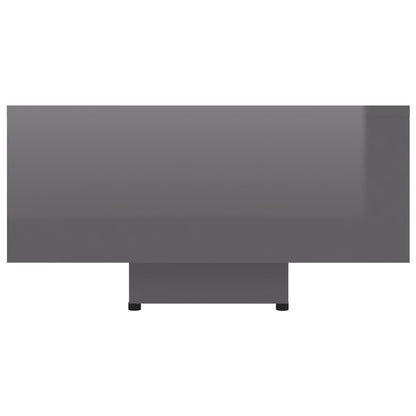 Tavolino da Salotto Grigio Lucido 85x55x31 cm Legno Multistrato