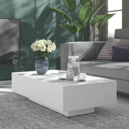 Tavolino da Salotto Bianco 100x49,5x31 cm in Legno Multistrato