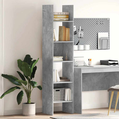 Libreria Grigio Cemento 40x35x180 cm in Legno Multistrato