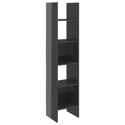 Libreria Grigio Lucido 40x35x180 cm in Legno Multistrato