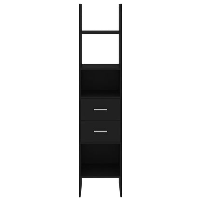 Libreria Nera 40x35x180 cm in Legno Multistrato