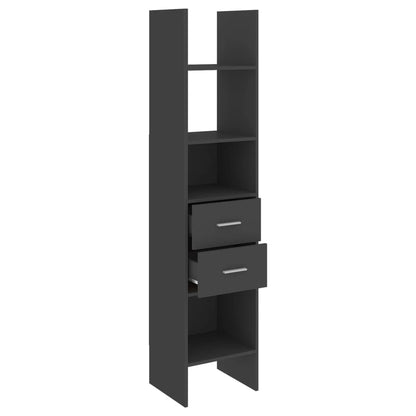 Libreria Grigia 40x35x180 cm in Legno Multistrato
