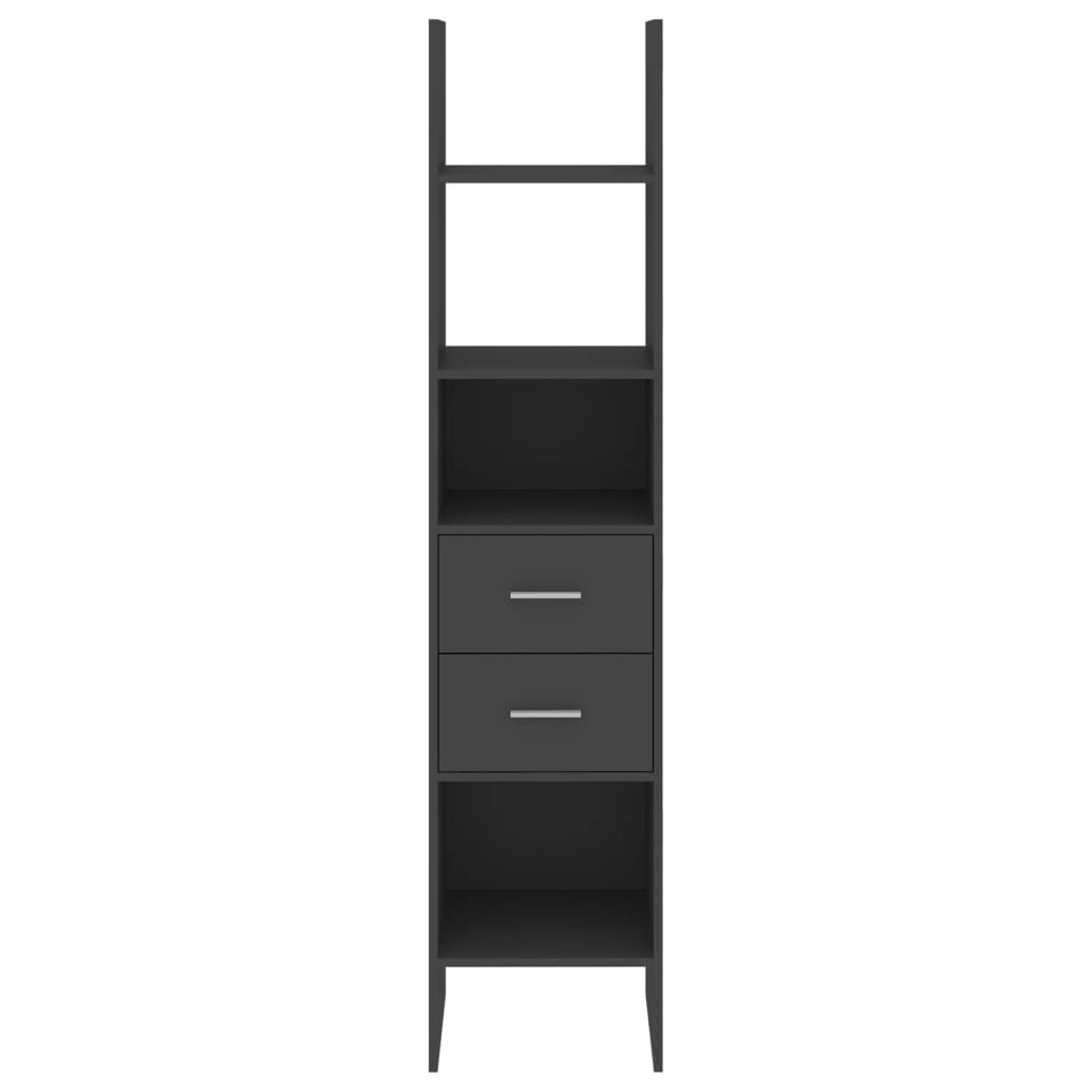 Libreria Grigia 40x35x180 cm in Legno Multistrato