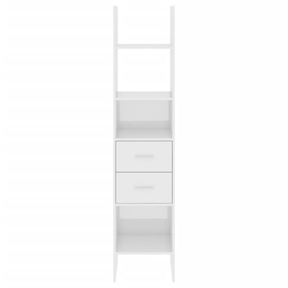 Libreria Bianco Lucido 40x35x180 cm in Legno Multistrato