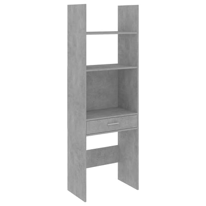 Libreria Grigio Cemento 60x35x180 cm in Legno Multistrato