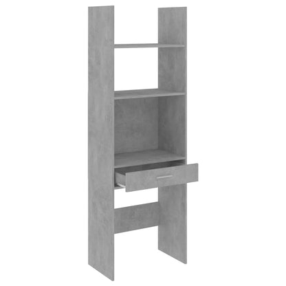 Libreria Grigio Cemento 60x35x180 cm in Legno Multistrato