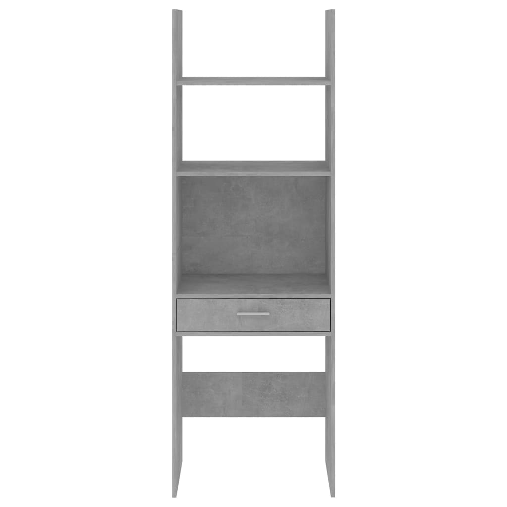 Libreria Grigio Cemento 60x35x180 cm in Legno Multistrato