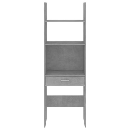 Libreria Grigio Cemento 60x35x180 cm in Legno Multistrato