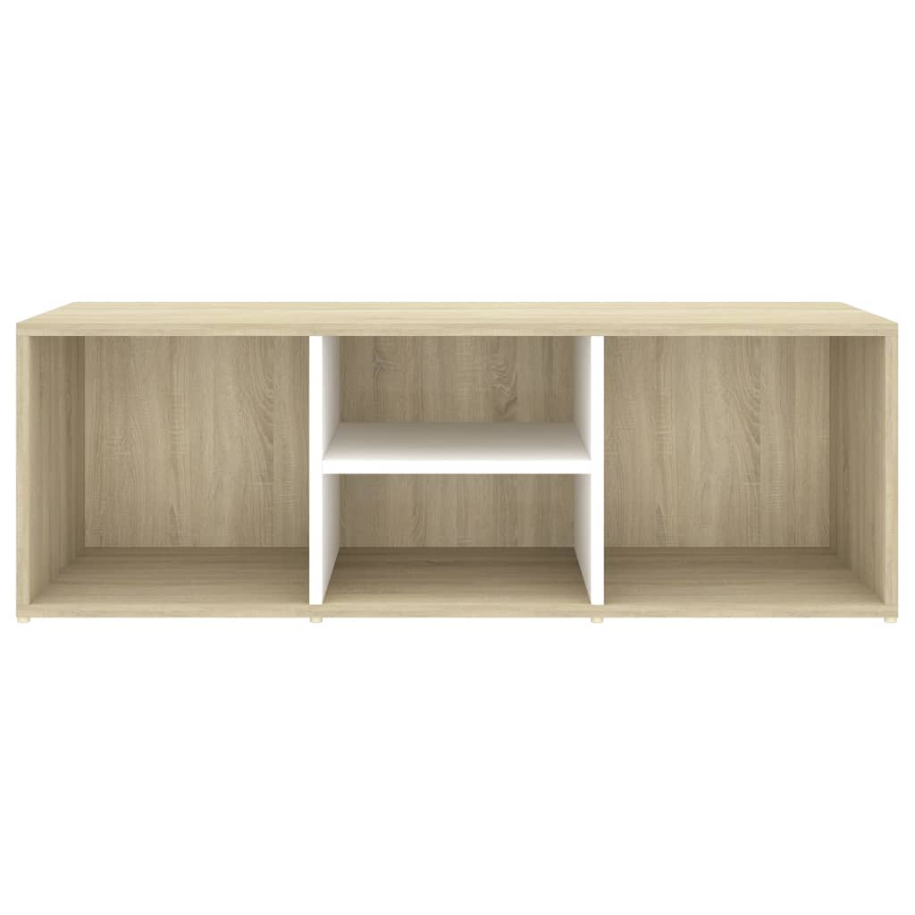 Panca Porta Scarpe Bianca Rovere Sonoma 105x35x35cm Multistrato