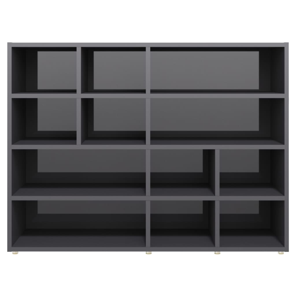 Credenza Grigio Lucido 97x32x72 cm in Legno Multistrato