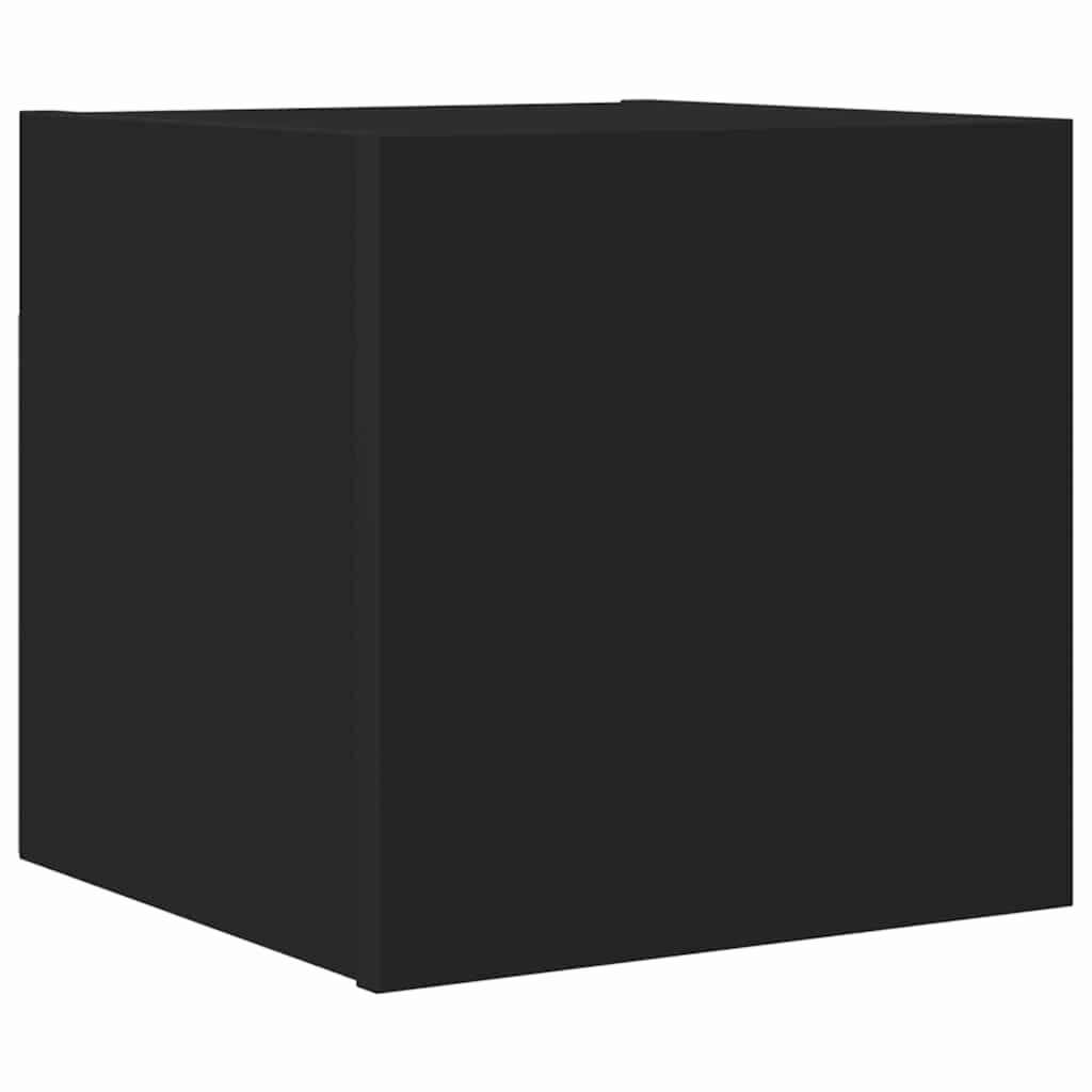 Mobile Porta TV a Parete Nero 30,5x30x30 cm
