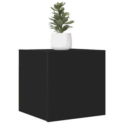 Mobili Porta TV a Parete 2pz Neri 30,5x30x30 cm
