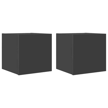 Mobili Porta TV a Parete 2pz Grigi 30,5x30x30 cm